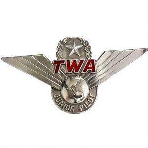 Vintage TWA Junior Pilot Wings Pin Trans World Airlines Aviation Collectible